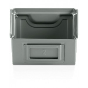 Contenitori a bocca di lupo in metallo, mis. 2, L150 x P235 x H140 mm