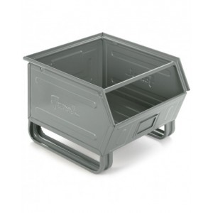 Contenitori a bocca di lupo in metallo con slitte, mis. 5P4, L480 x P540 x H385 mm