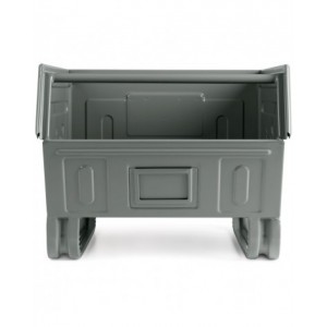 Contenitori a bocca di lupo in metallo con slitte, mis. 5P4, L480 x P540 x H385 mm