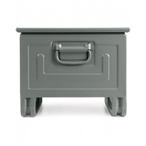 Contenitori a bocca di lupo in metallo con slitte, mis. 5P4, L480 x P540 x H385 mm