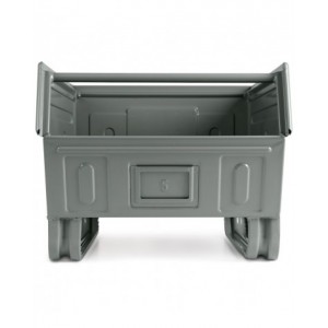 Contenitori a bocca di lupo in metallo con slitte, mis.5, L480 x P725 x H385 mm