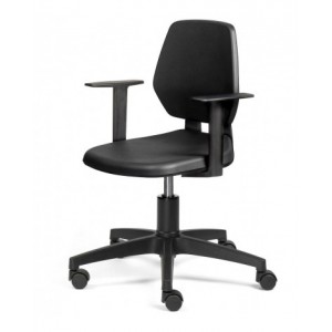 Sedia da lavoro con ruote e braccioli