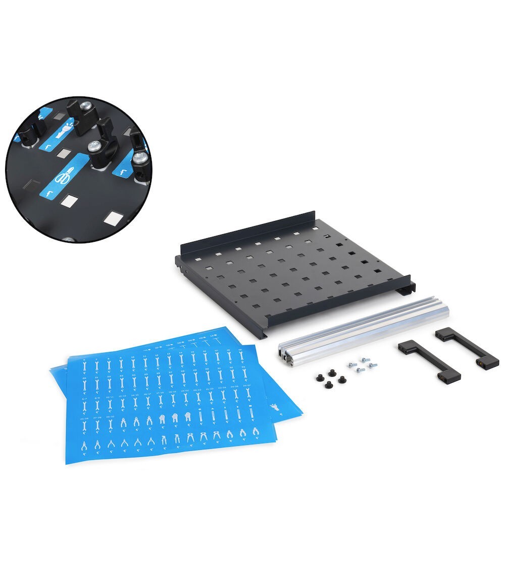 Vassoio portautensili 5S Pikpad, L284 x P287  x H50 mm, 18x18 EH