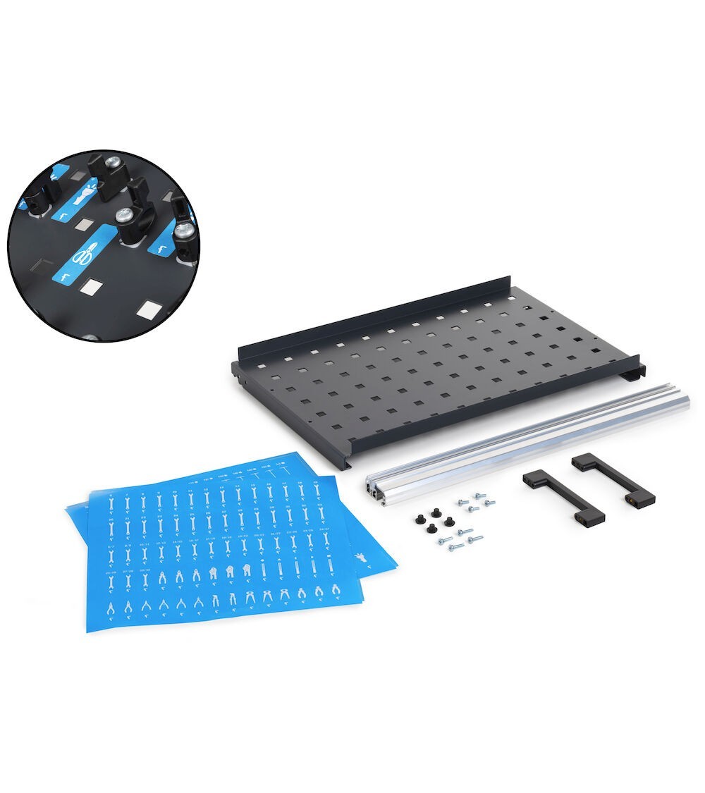 Vassoio portautensili 5S Pikpad, L437 x P287  x H50 mm, 27x18 EH