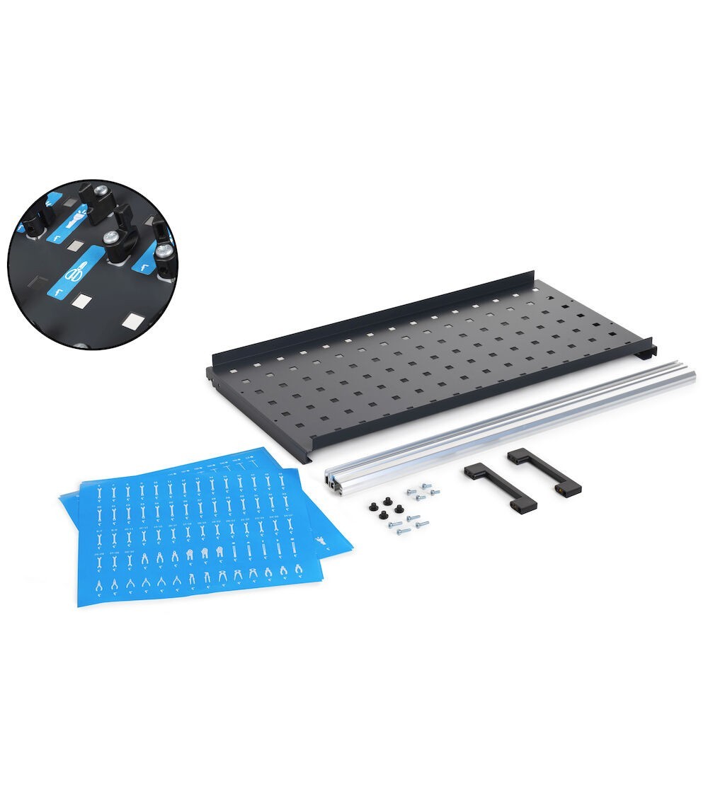 Vassoio portautensili 5S Pikpad, L590 x P287  x H50 mm, 36x18 EH