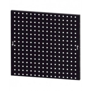 Perforated panel/shelf with 1 box stopper edge