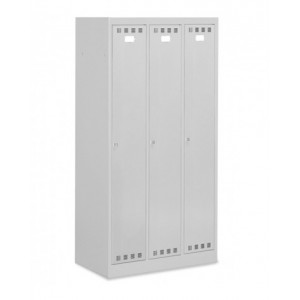 Armadio spogliatoio in metallo a 3 scomparti