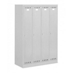 Armadio spogliatoio in metallo a 4 scomparti