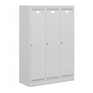 Armadietto spogliatoio, 3 scomparti, divisorio sporco pulito