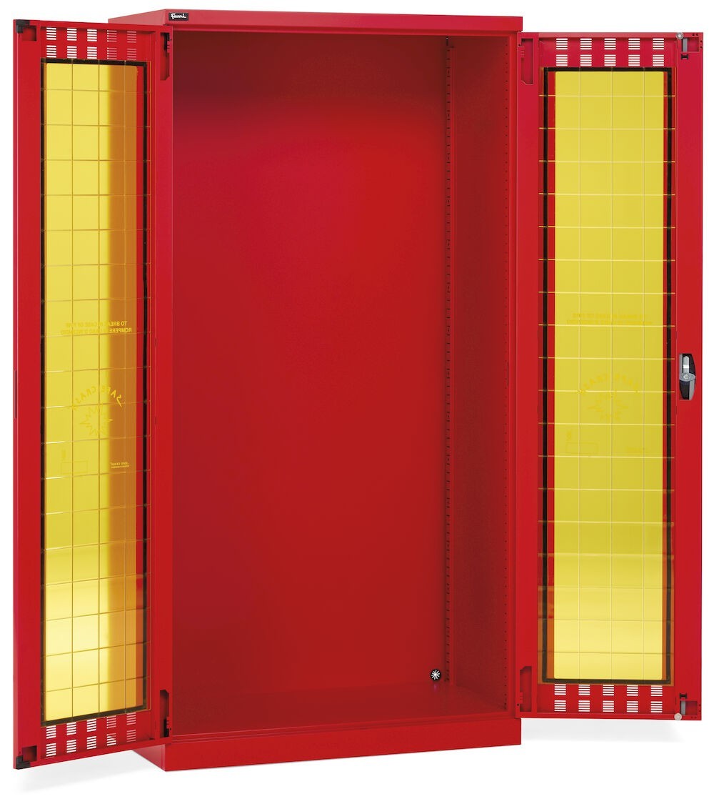 Armadio DPI con ante battente fessurate Safe Crash, L1023 x P555 x H2000 mm