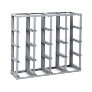 Scaffale monoblocco vuoto per 16 contenitori porta minuteria mis. 3