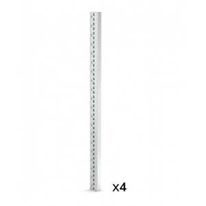 Kit 4 montanti per scaffali metallici, L40 x P63 x H1000 mm