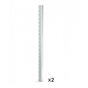 Kit 2 montanti per scaffali metallici, L40 x P63 x H1100 mm