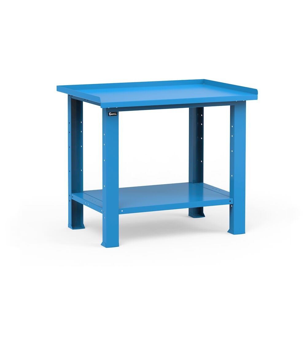 Banco da lavoro Work con piano in acciaio, 1031x704x887 h