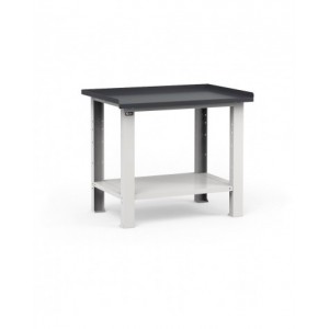 Banco da lavoro Work con piano in acciaio, 1031x704x887 h