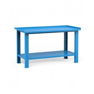 Banco da lavoro Work con piano in acciaio, 1507x704x887 h
