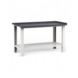 Banco da lavoro Work con piano in acciaio, 1507x704x887 h