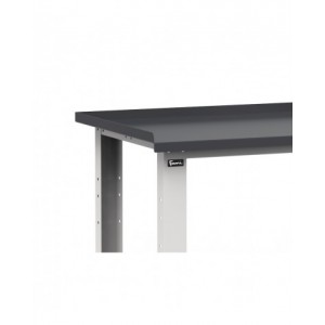 Banco da lavoro Work con piano in acciaio, 1507x704x887 h
