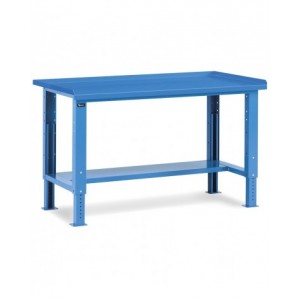 Banco Work con piano in acciaio, 1507x704x737/1062 hm
