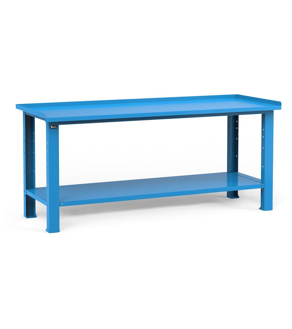 Banco da lavoro Work con piano in acciaio, 2007x704x887 h