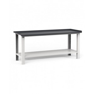 Banco da lavoro Work con piano in acciaio, 2007x704x887 h