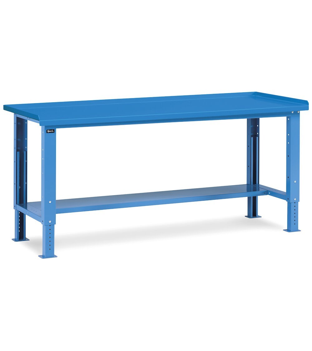 Banco Work con piano in acciaio, 2007x704x737/1062 h