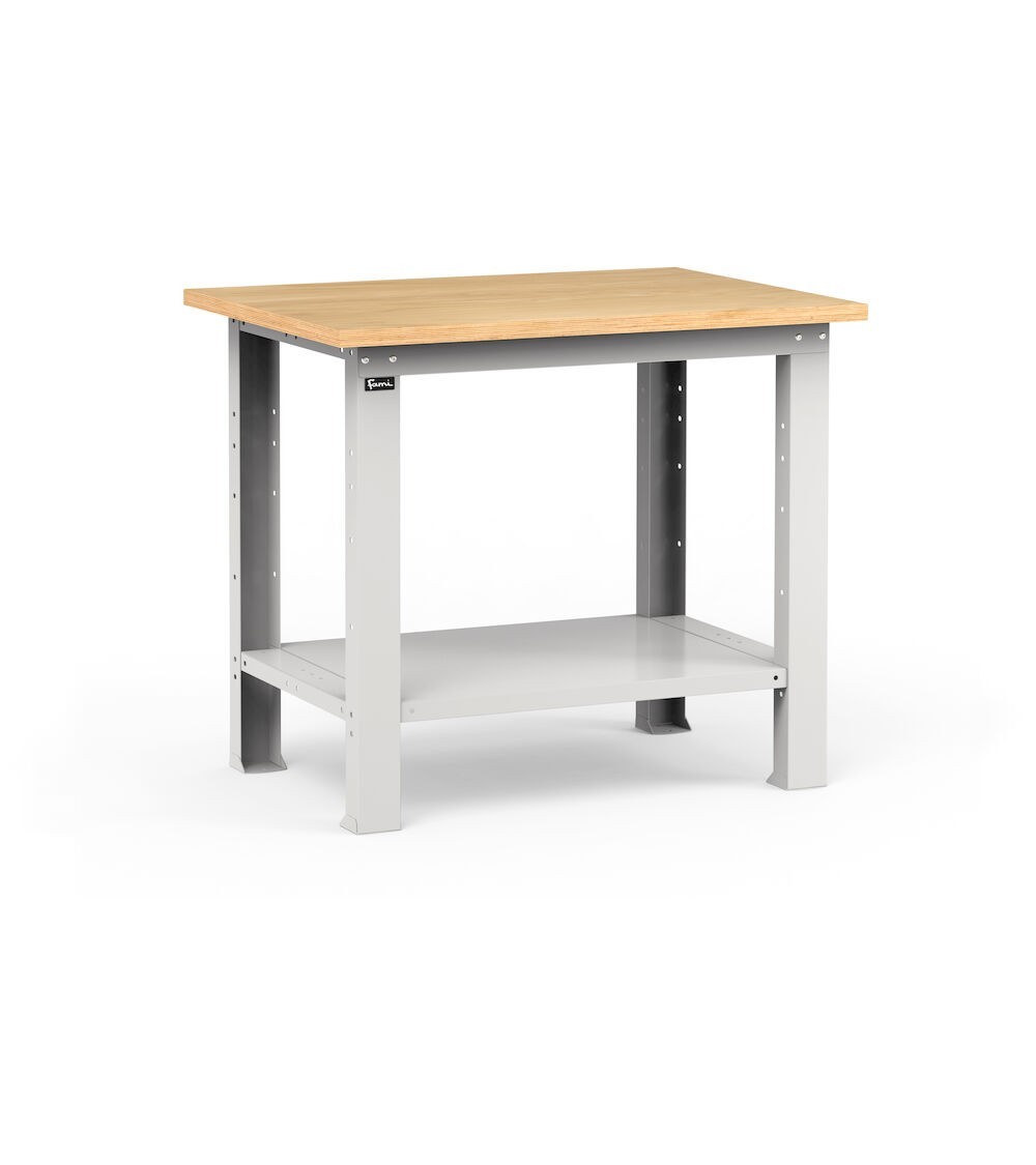 Banco da lavoro Work con piano in legno, 1024x750x882 h