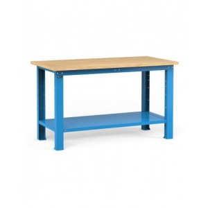 Banco da lavoro Work con piano in legno, 1500x750x882 h