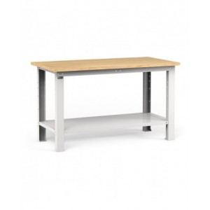 Banco da lavoro Work con piano in legno, 1500x750x882 h