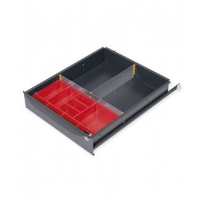 Divisori trasversali e longitudinali e cassettine per cassetti da L 500 mm con H frontale 105-150 mm