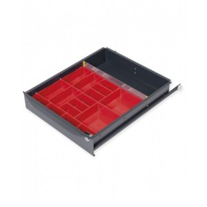 Divisori trasversali, longitudinali e cassettine per cassetti con L 500 mm  e H frontale 105-150 mm