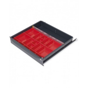 Divisori trasversali, longitudinali e cassette divisorie per cassetti  con L 629 e H frontale 105-150 mm