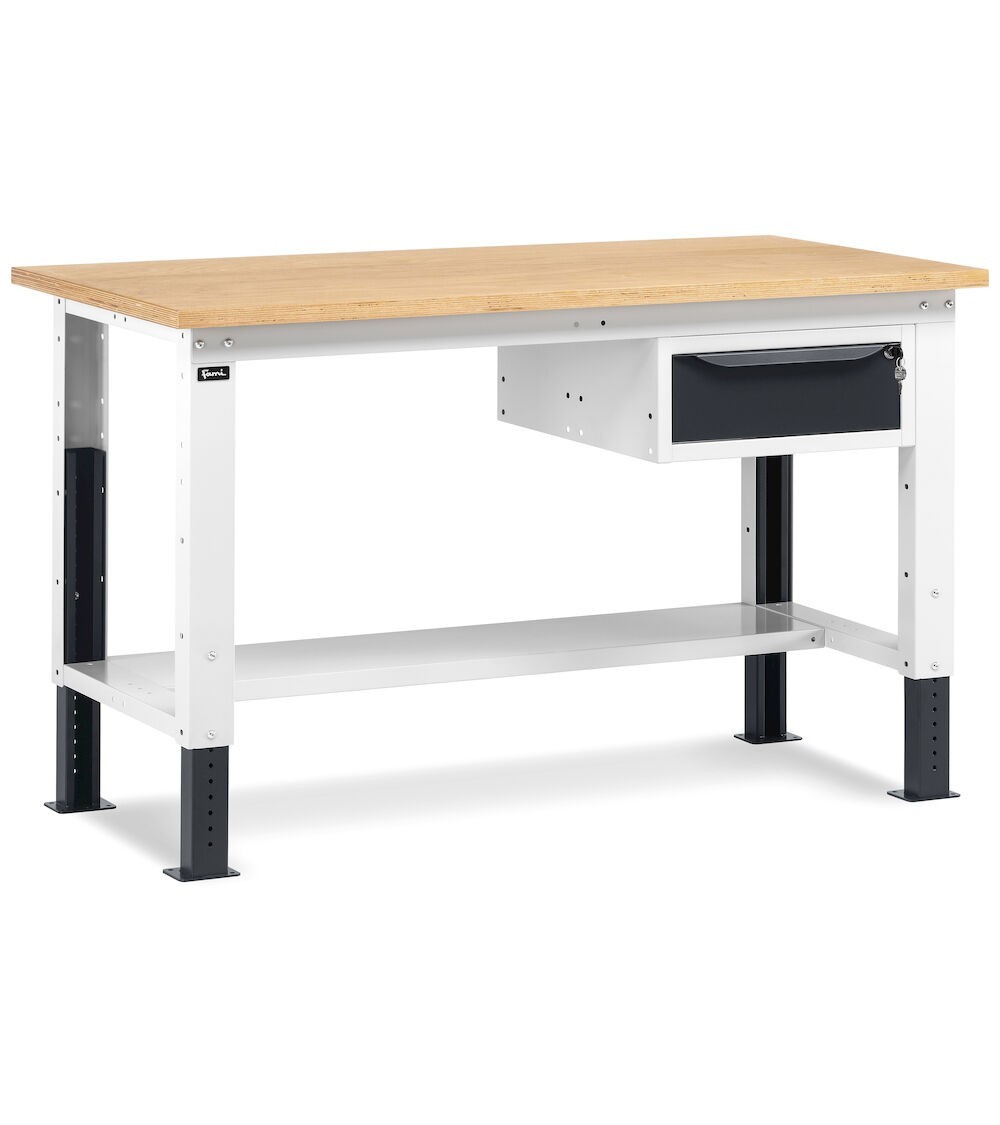 Banco da lavoro WORK1501 con 1 armadio a cassetti con 1 cassetto