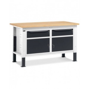 Banco da lavoro WORK1511 con 2 armadi con 1 cassetto e porta