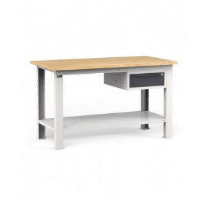 Banco da officina con 1 cassetto, 150 cm, Grigio e antracite