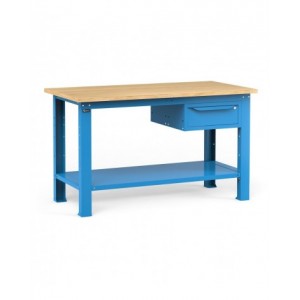 Banco da officina con 1 cassetto, 150 cm, Blu