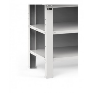 Banco con 4 cassetti, chiusura posteriore e piano, 150 cm, Grigio e antracite