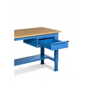 Banco da lavoro WORK2002 con 1 armadio a cassetti con 1 cassetto, L 200 cm