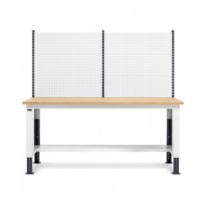 Banco da lavoro regolabile in altezza Work Up WORK2016 con parete attrezzata