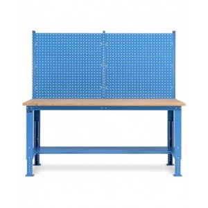 Banco da lavoro regolabile in altezza Work Up WORK2017 con parete attrezzata