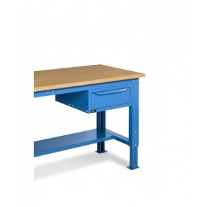 Banco da lavoro regolabile in altezza Work Up WORK2019 con parete attrezzata e 1 cassetto