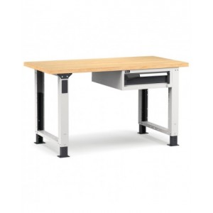 Banco professionale regolabile con 1 cassetto, 150 cm, grigio e antracite