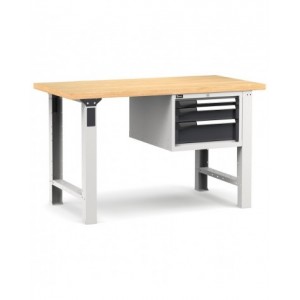 Banco professionale con 3 cassetti, 150 cm, grigio e antracite