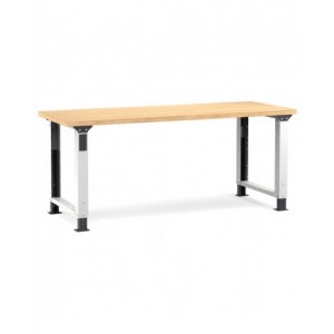 Banco professionale regolabile in H, 200 cm, grigio e antracite