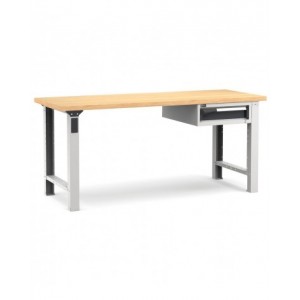 Banco professionale con 1 cassetto, 200 cm,  grigio e antracite