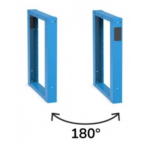 Banco professionale regolabile con 3 cassetti, 200 cm, blu e antracite