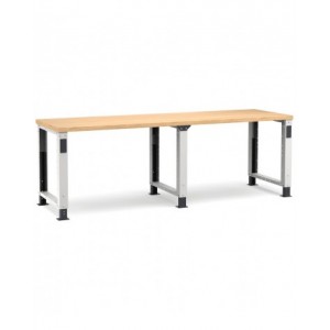 Banco professionale regolabile in H, 250 cm, grigio e antracite