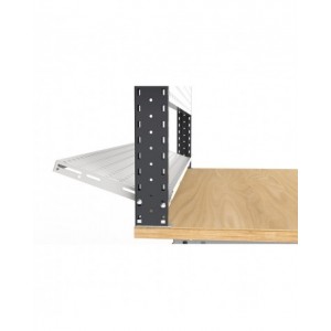 Banco professionale regolabile con parete e 5 cassetti, 250 cm, grigio e antracite