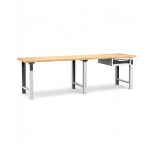 Banco professionale con 1 cassetto, 300 cm,  grigio e antracite