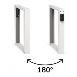 Banco professionale regolabile con parete e 6 cassetti, 300 cm, grigio e antracite